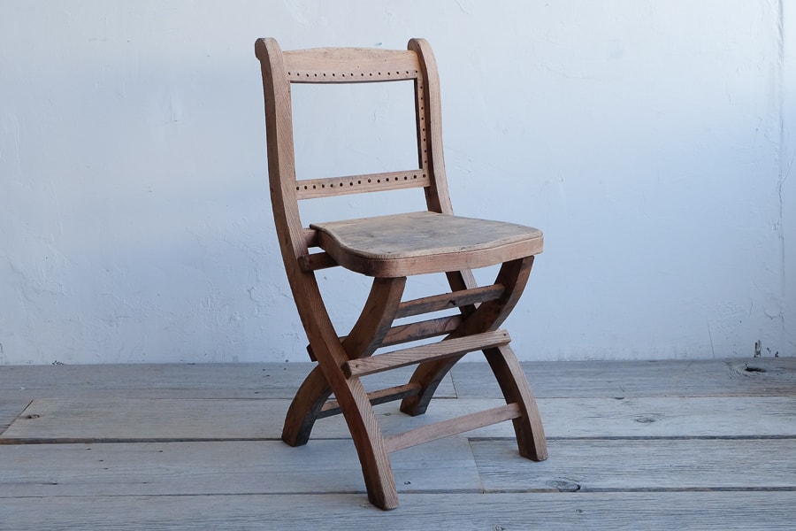 ICCAの日本のアンティークの折りたたみ椅子